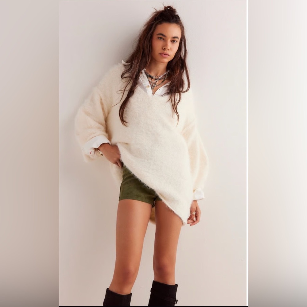 Free People Sparrow Ivory Knit Sweater